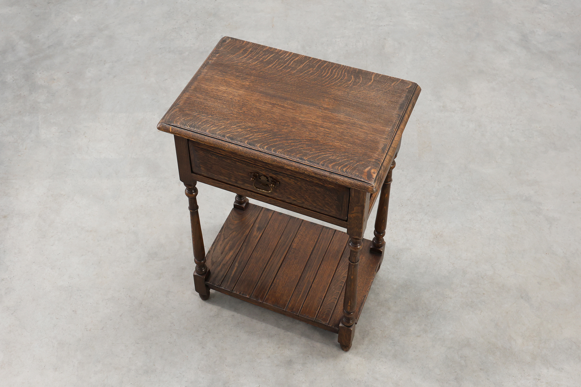 Small rustic cabinet with drawer or nightstand in oak, France 19th centurythumbnail